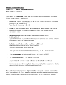 PROGRAMMA DI FRANCESE Classi III^ C plesso “Regina Margherita”