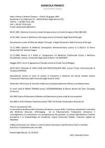 Vedi il Curriculum Vitae