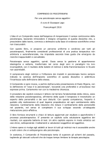 COMPENDIO DI PSICOTERAPIA Per una psicoterapia senza