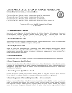 Programma - Elettrotecnica - Università degli Studi di Napoli