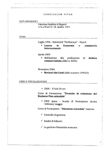 . Laurea in Economia e commercio