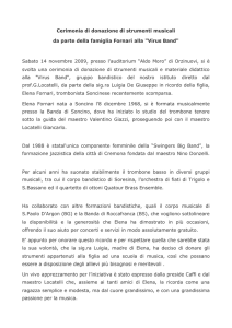 Cerimonia di donazione di strumenti musicali da parte della famiglia