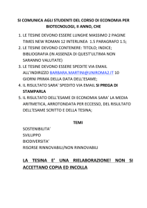 modalita` di esame - Macroarea di Scienze