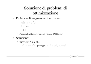 Soluzione di problemi di ottimizzazione