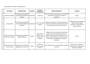SOFTWARE INDIRIZZO WEB MATERIA CLASSE DI RIFERIMENTO