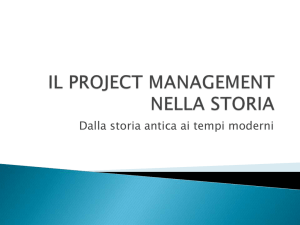 Il project management nella storia.