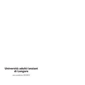 Anno accademico 2012-2013 - Universita` Adulti/Anziani