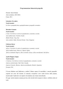 Programmazione bimestrale geografia