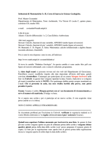 Promemoria 2016-17 - Dipartimento di Matematica