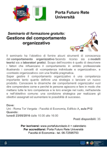 Gestione del comportamento organizzativo
