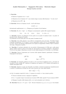 Esempi di primo esercizio