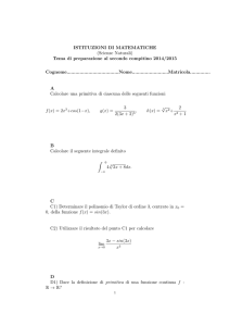 Esercizi di preparazione al II compitino