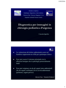Diagnostica per immagini in chirurgia pediatrica d`urgenza