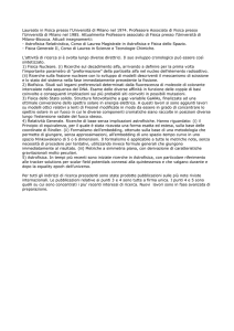 Laureato in Fisica presso l`Università di Milano nel 1974. Professore