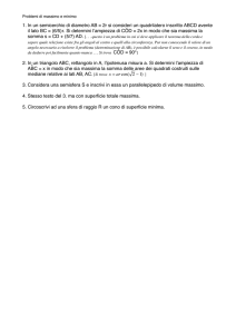 Problemi di massimo e minimo