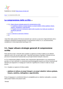 La comprensione dello scritto