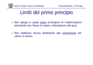 Limiti del primo principio