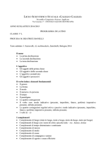 latino 1 L - Liceo Galileo Galilei