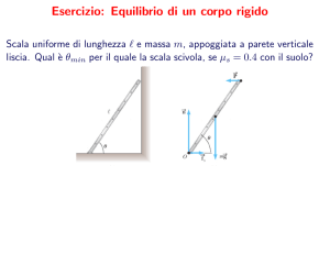 Esercizio: Equilibrio di un corpo rigido
