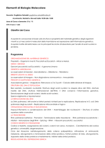 Elementi di Biologia Molecolare