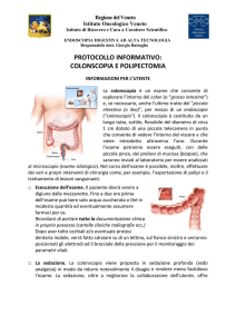 protocollo informativo: colonscopia e polipectomia