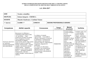 scheda di programmazione disciplinare per la certificazione