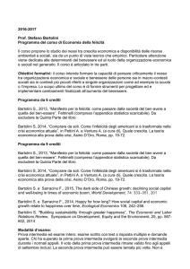 2016-2017 Prof. Stefano Bartolini Programma del corso di