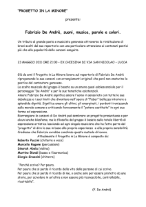 presenta: Fabrizio De Andrè, suoni, musica, parole e colori.