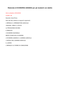 Materiale di ECONOMIA AGRARIA per gli studenti con