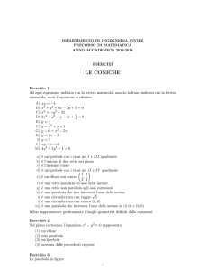le coniche - Dipartimento di Ingegneria Civile