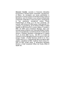 Giovanni Canetta. Laureato in Economia