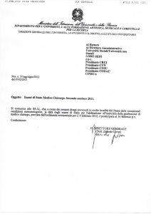 Al Rettore Al Direttore Amministrativo Università Statali/Università