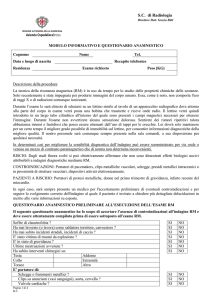Scarica la modulistica per la risonanza magnetica alla colonna