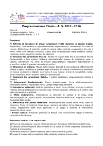 Programmazione Finale – AS 2015 - 2016