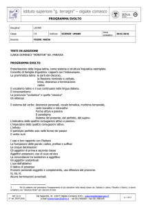 LATINO 1BU - Liceo Terragni