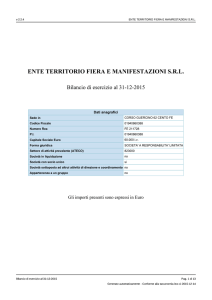 Bilancio - Ente Territorio