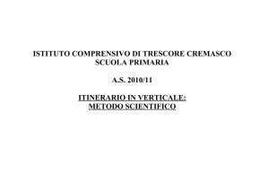 metodo scientifico - Istituto Comprensivo di Trescore Cremasco