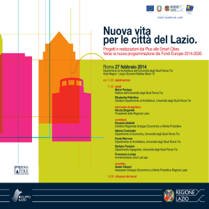 Nuova vita per le città del Lazio.