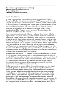 Gentile Prof. Filippetti, ho avuto la buona sorte di