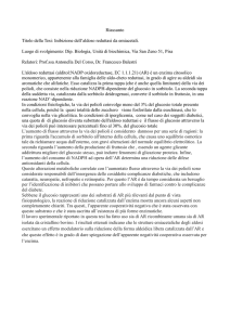 Riassunto Titolo della Tesi: Inibizione dell`aldoso reduttasi