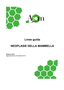 Linee guida NEOPLASIE DELLA MAMMELLA