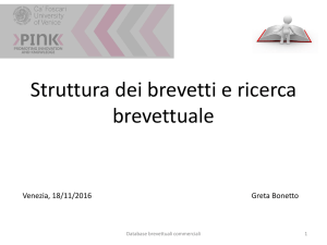 Struttura dei brevetti e ricerca brevettuale
