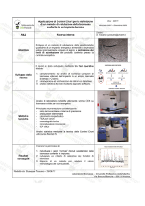 Applicazione di Control Chart per la definizione di un metodo di