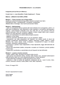 Latino - Liceo Scientifico Guido Castelnuovo