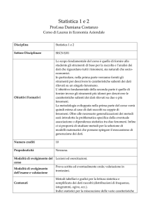 Statistica 1 e 2