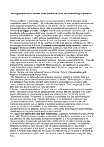 Due argomentazioni di Bruner quasi inerenti la