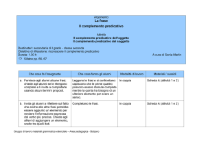 La frase Il complemento predicativo