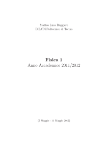 Fisica 1 Anno Accademico 2011/2012