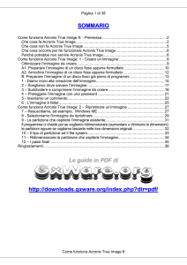 Come funziona Acronis True Image 8: - Premessa