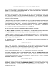 le invasioni germaniche e la caduta dell`impero romano. dopo un